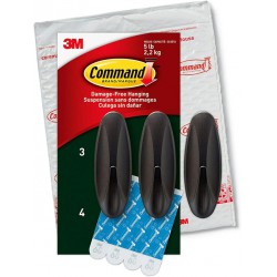 NEW Command Outdoor Large Hanging Hooks for Home Decor and Room Decor, Bronze, Holds up to 5 lbs, 3 Wall Hooks, 4 Weather Resistant Command Strips, Decorate...