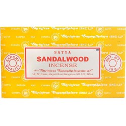 NEW Satya Nag Champa Sandalwood Incense Sticks 15 Grams x 12 Packs 180 Grams Total