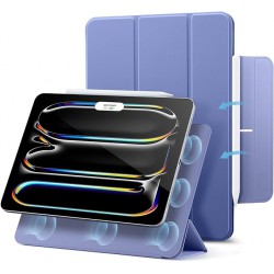 NEW ESR for iPad Pro 11 Inch Case 2024 5th Gen(M4), Powerful Magnetic Attachment, Slim Trifold Stand Case, Supports Pencil Pro and Pencil(USB-C), Tough Protection, Auto Sleep/Wake, Rebound Series, Purple