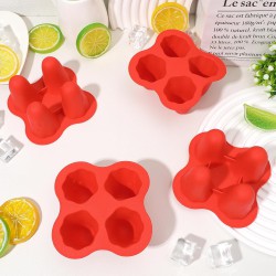 NEW 4pcs Ghost Ice Tray Silicone Ice Tray Round Silicone Molds Ice Making Molds Halloween Ice Maker Molds Ice Cube Molds Ice Cube Tray Mold Halloween Decor