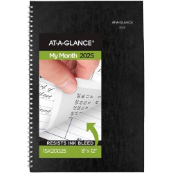 NEW AT-A-GLANCE 2025 Planner, Monthly, 8 x 12, Large, DayMinder, Black (SK20025)