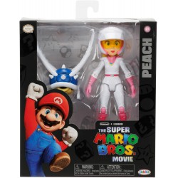 NEW THE SUPER MARIO BROS. MOVIE 5 Inch Action Figure Series 2 Peach Figure in Motorcycle Outfit with Spiny Blue Shell