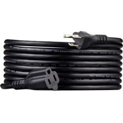 NEW  Amazon Basics 15-Foot Extension Cord - 13 Amps, 125V - Black