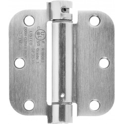 NEW AmazonBasics Self-Closing Door Hinge, 3.5 Inch x 3.5 Inch, 1 Piece, Satin Nickel