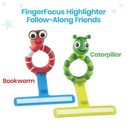 NEW Hand2mind FingerFocus Highlighter Follow-Along Friends, Dyslexia and ADHD Tools for Kids, Guided Reading Strips, Highlight Reader Strips, Reading Pointers (1 Pack)