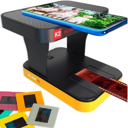 NEW Klim K2 Mobile Film Scanner - New Version - 35mm Positive & Negative Slide and Photo Scanner - Essential Color Film Developing Kit - Create Your Own 35mm Developing Service at Home - Orange