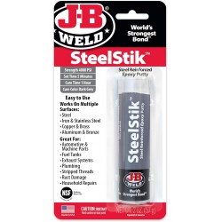 NEW J-B Weld 8267 Steel Stick Steel Reinforced Epoxy Putty Stick - 2 Ounce