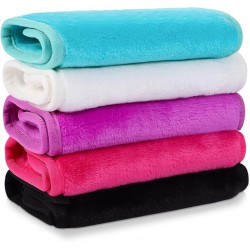 NEW 5 Pcs Makeup Remover Cloths Reusable Makeup Remover Pads Microfiber Facial Cleansing Cloths Washable Makeup Eraser Cloth Makeup Removing Towels for Washing Face (15.7 x 7.8 inch)