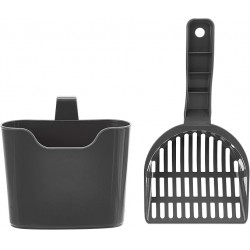 NEW Amazon Basics Durable Litter Scoop with Holder for Cat Litter Box