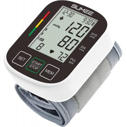 NEW Wrist Blood Pressure Monitor for home use,Accurate Automatic Digital BP Machine, 198 Readings Memory Function and Large LCD Display,Include Carrying Case and 2AAA Batteries-Black