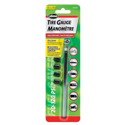 NEW Slime 24026SL Tire Pressure Pencil Gauge 20-120 PSI with Bonus Caps