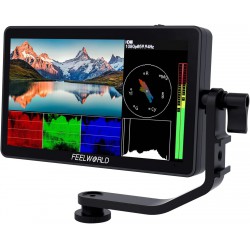 NEW FEELWORLD F6 Plus V2 6 inch DSLR Camera Field Touch Screen Monitor with HDR 3D Lut Small Full HD 1920x1080 IPS Video Peaking Focus Assist 4K HDMI 8.4V DC Input Output Include Tilt Arm