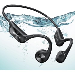 NEW Bone Conduction Headphones Swimming Headphones, IP68 Waterproof Wireless Headset Bluetooth v5.3, Built-in 32G with MP3 Player, Open Ear Sports Earphones for Swimming, Sports