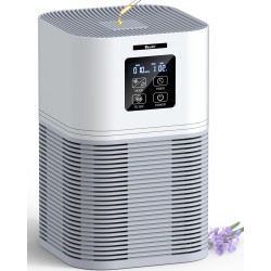 NEW VEWIOR Air Purifiers for Home, Air Purifiers for Large Room up to 1200 sq.ft, H13 True HEPA Air Filter with Fragrance Sponge 6 Timers Quiet Air Cleaner for Pet Dander Wildfire