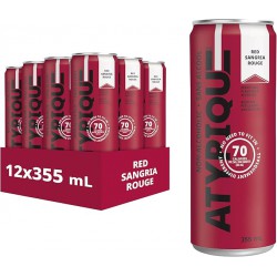 NEW BBD: SEPT/10/2025 - ATYPIQUE Non-Alcoholic Cocktail, Red Sangria, 355 mL, 12-Count