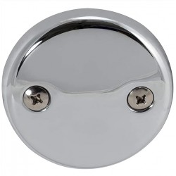 NEW EZ-FLO 35245 Overflow Face Plate Two-Hole, Chrome