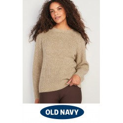 NEW 3X Heathered Cozy Shaker-Stitch Pullover Sweater | Old Navy