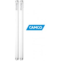 NEW Camco Camper/RV Fluorescent Light Bulb | Features a 15 Watt LF15T8/CW Style Replacement Light Bulb | 18-Inches, 2-Pack (54878)