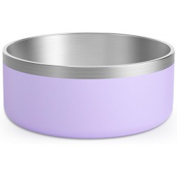 NEW Dog Bowl, Anti-Slip Dog Water Bowl and Food Bowl, Non-Rusting Stainless Steel Dog Bowls, Durable and Easy to Clean, Suitable for Medium and Large Dogs (40 Ounces, Lightpurple)