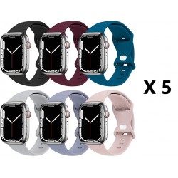 5 NEW PACKS (30 bands) THWALK 6/Pack Bands Compatible with Apple Watch Band 38mm iWatch Silicone Band Ultra 2/Ultra SE Series 9/8/7/6/5/4/3/2/1 for Women Men