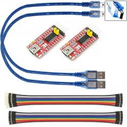 NEW WWZMDiB 2Pcs FT232RL 3.3V-5V FTDI Mini USB to TTL Serial Converter Adapter Module for Arduino