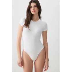 NEW LARGE SHEIN Rib Short Sleeve Bodysuit