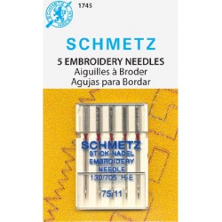 NEW Schmetz Machine Embroidery Needles 75/11