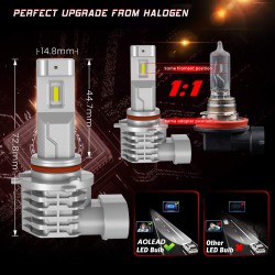 NEW AOLEAD 9005 LED Headlight Bulb HB3 50W 6500K Cool White Fanless Conversion Kit All in One