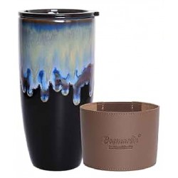 NEW Bosmarlin Ceramic Travel Coffee Mug with Lid, 21 oz, Portable Coffee Cup for Car Cup Holder, Microwave and Dishwasher Safe, Reactive Glaze