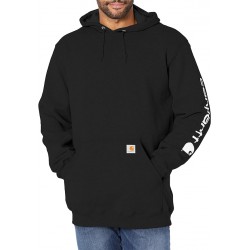 NEW XL Carhartt Mens Midweight Sleeve Logo Hooded Sweatshirt (Regular and Big & Tall Sizes)