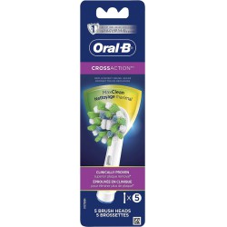 Oral-B CrossAction MaxClean Electric Toothbrush Replacement Brush Heads Refill, 5 Count