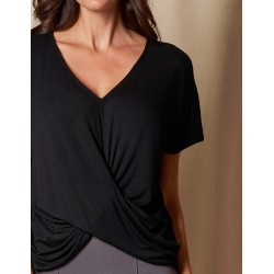 NEW MEDIUM SHEIN Bamboo Twist Front Top