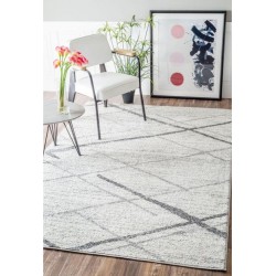 NEW 6'7 X 9FT nuLOOM Thigpen Contemporary Area Rug, Square, Grey