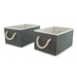 NEW Hoppel Collapsible Storage Bins (2-Pack) - GREY