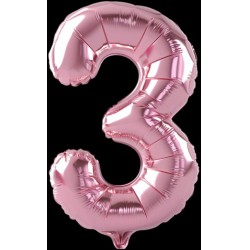 NEW Pink Inflatable Number 3 Balloon With Tape
