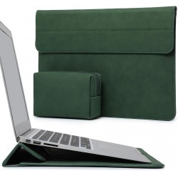 NEW HYZUO 13.3-14 Inch Laptop Sleeve Case with Stand Feature for MacBook Pro 14 M4/M3/M2/M1 Pro/Max 2025-2021, MacBook Pro/Air 13.3, 13.5-13.8 Surface Laptop, HP Spectre X360 13/14, Midnight Green