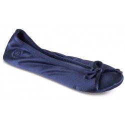 NEW XL Isotoner Women's Ballerina Satin Slipper