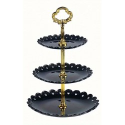 HANDLED/LIGHTLY USED 3-Tier Disc Cake Stand, Cupcake Stand, Dessert Serving Tray for Parties, Weddings, Birthday, Thanksgiving, Halloween, Easter, Christmas Decor