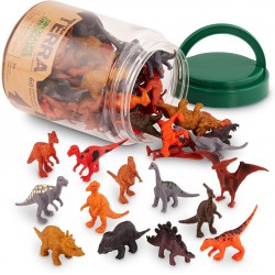 NEW Terra by Battat – 60 Pcs Dinosaur Figures – Assorted Plastic Mini Animal Figurines For Kids 3+ Dinosaur toys