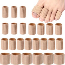 NEW 24 Pieces Toe Cushion Tube 0.98 Inches Toe Tubes Sleeves Soft Gel Corn Pad Protectors for Cushions Corns, Blisters, Calluses, Toes and Fingers, 3 Size (Mixed Size Toe Cushion Tube, 24 Pieces)