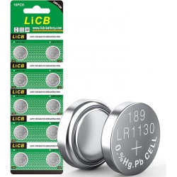 NEW LiCB LR1130 Battery AG10 189 LR54 1.5V Alkaline Batteries (Pack of 10)