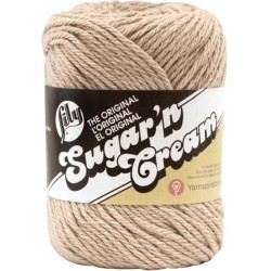 NEW Lily Sugar'n Cream Yarn Solids Jute - 2.5OZ/70.9G - 120YDS