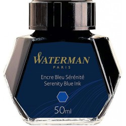 NEW Waterman Refill Fountain Pen, Fountain Pen Ink 50 ml Bottle, 1 Bottle, Blue Ink (S0110720)