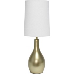 NEW Simple Designs LT3303-GLD 1 Light Tear Drop Table Lamp, Gold