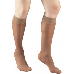 NEW MEDIUM Truform Sheer Compression Stockings, 8-15 mmHg, Women's, Knee High Length, 20 Denier