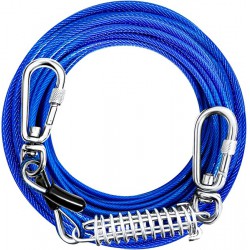 NEW 150 YARD  Derkriy Dog Tie Out Cable, Heavy Duty Dog Runner Cable for Yard, Dog Leads for Yard with Swivel Clips, 50ft Tie Out Cable for Dogs Up to 150lbs, Dog Leash Chains for Yard, Camping, Outside