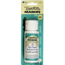 NEW 59ML Loew Cornell, TransforMASON 2 Ounce Opaque Enamel Glass Paint, White