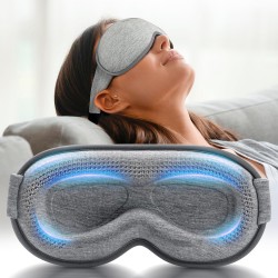 NEW Weighted Eye Mask for Sleeping: Blackout Sleep Masks for Travel, Airplane, Camping Essentials - 3D Contoured Loup Pour Dorimir Women Men - Cotton Eye Covers for Night Shift,Meditation