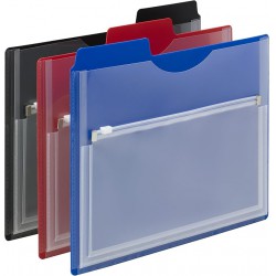 NEW Smead Poly Project Organizer with Zip Pouch, 1/3-Cut Tab, 1/2” Expansion, Letter Size, Assorted Colors, 3 per Pack (89614)