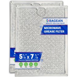 NEW Bagean Microwave Filter Replacement 7.92” x 5.94” Compatible with 5303319568 Frigidaire Microwave Filter - Aluminum Mesh Grease Screen - Freshens & Filters Kitchen Air in Over the Oven Vent Fan (2-Pk)